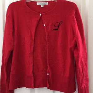 FINAL MARKDOWN Carolyn Taylor letter l sweater medium